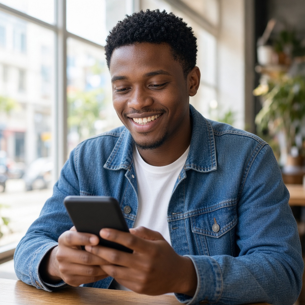 Buyer using Paysasa Safe Trade on a phone